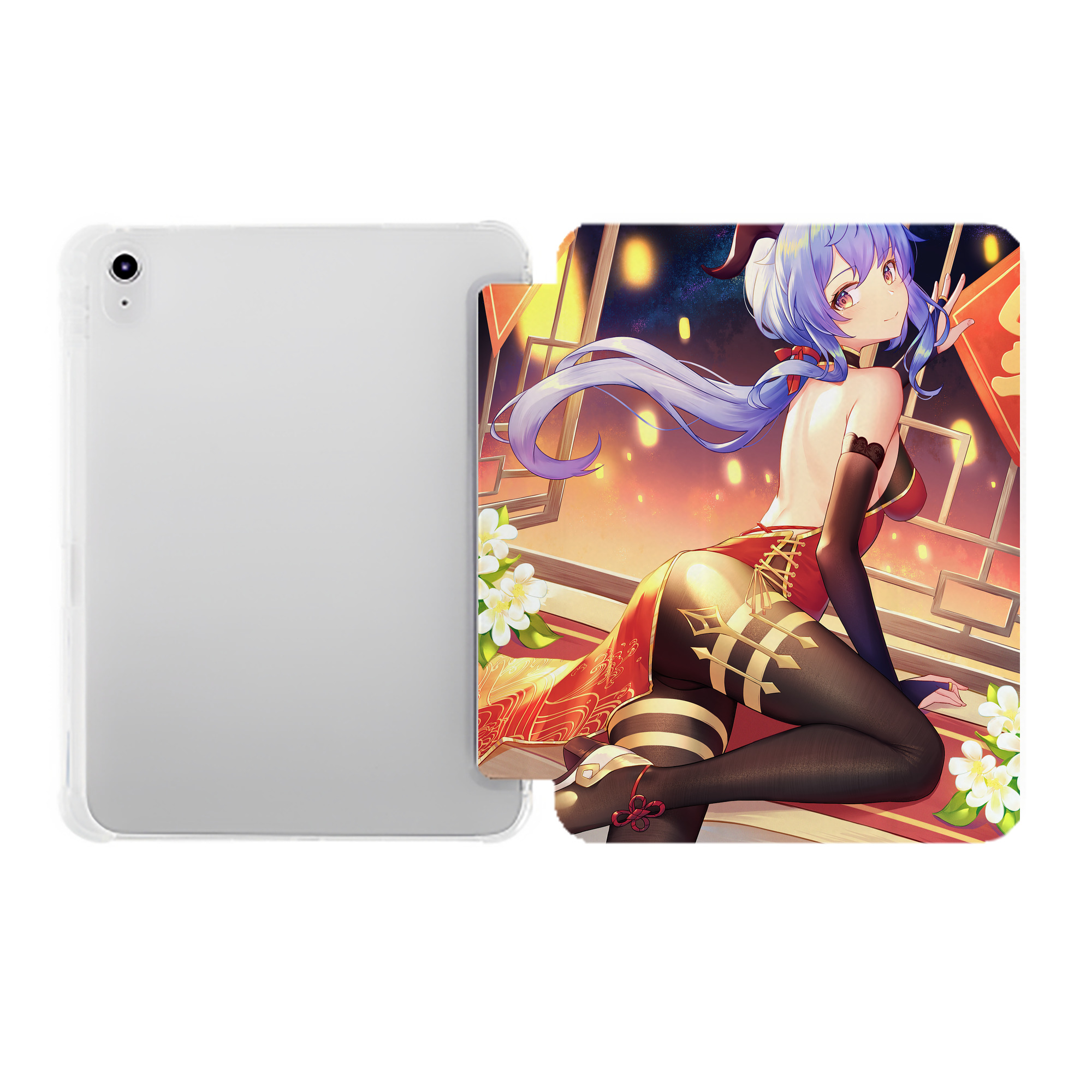 げんし神 genshin IPad ケース ペン収納付き 三つ折りスタンド PUレザー×シリコン 対応機種9.5/10.5/10.9インチ